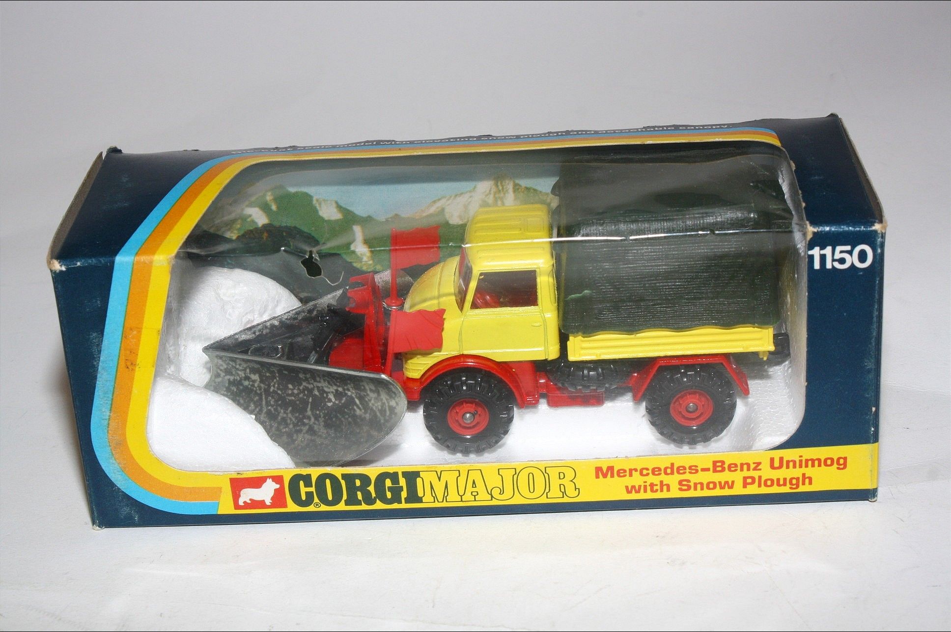 VTG 1970 2024 Corgi Major Mercedes-Benz Unimog 406 Snow Plough w/Box, Great Britain