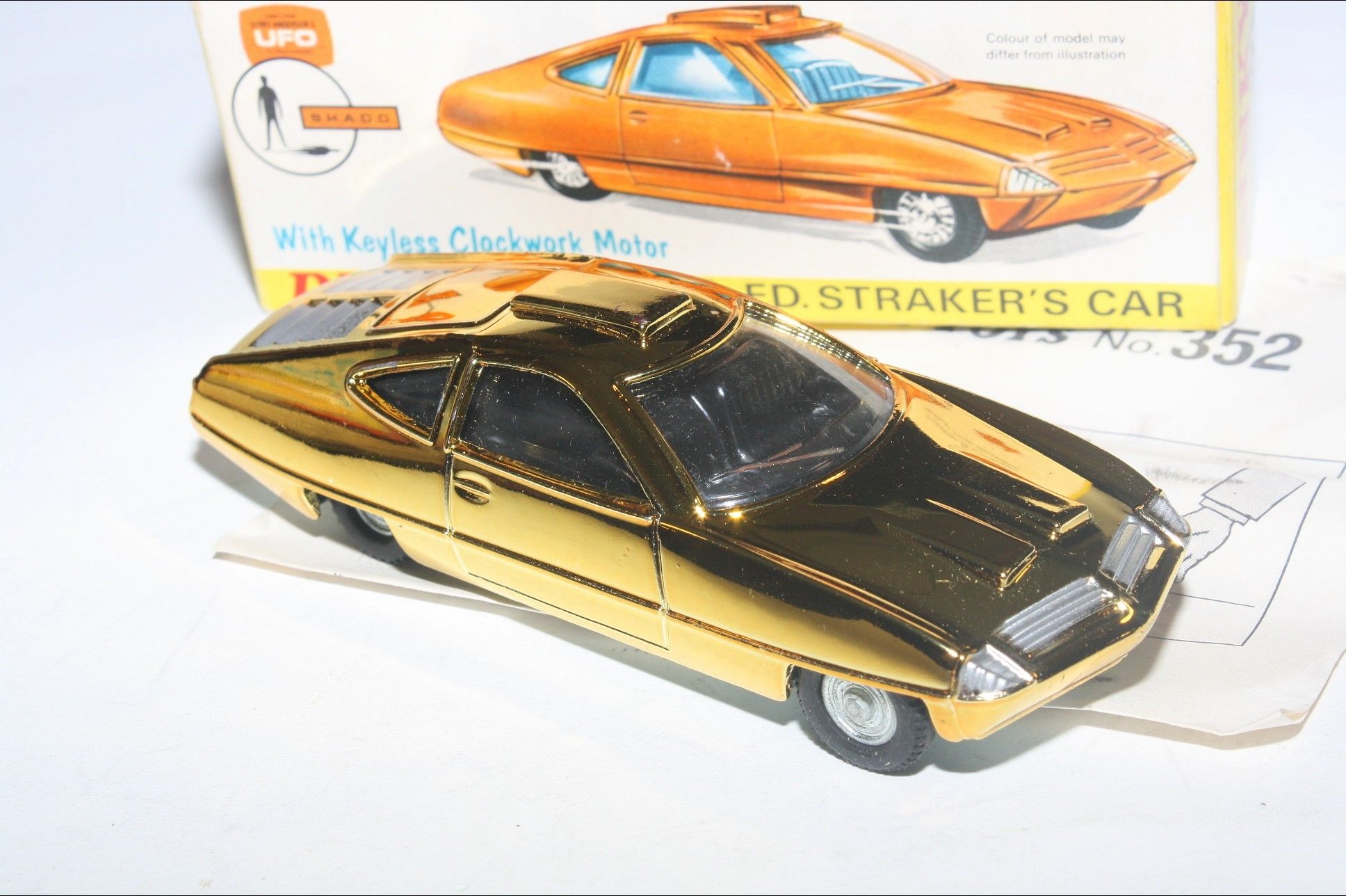 Dinky 352 Ed Strakers Car, Rare Black Interior, Pristine in VNM