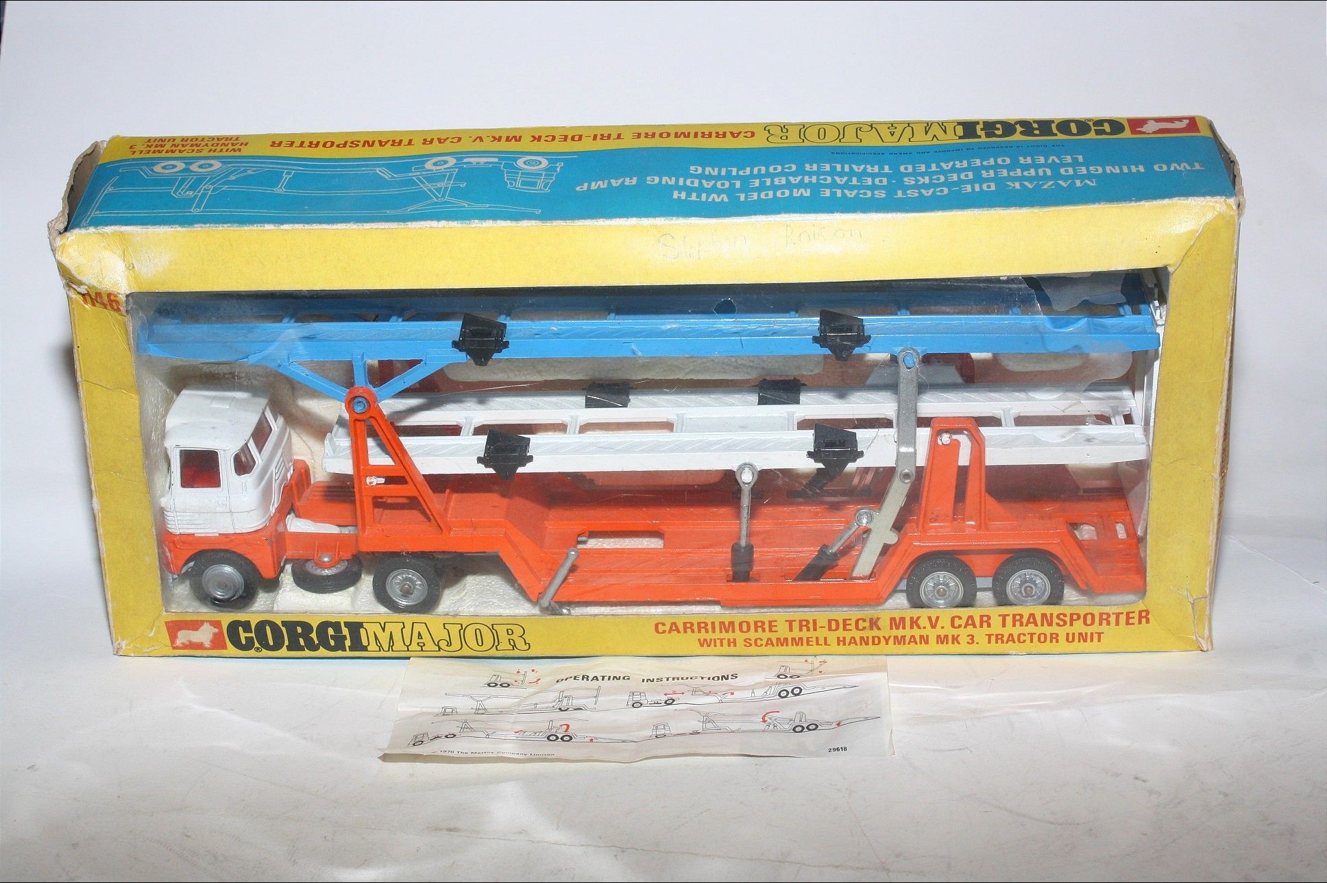 Corgi 1146 Carrimore MKV Tri Deck Car Transporter, Excellent
