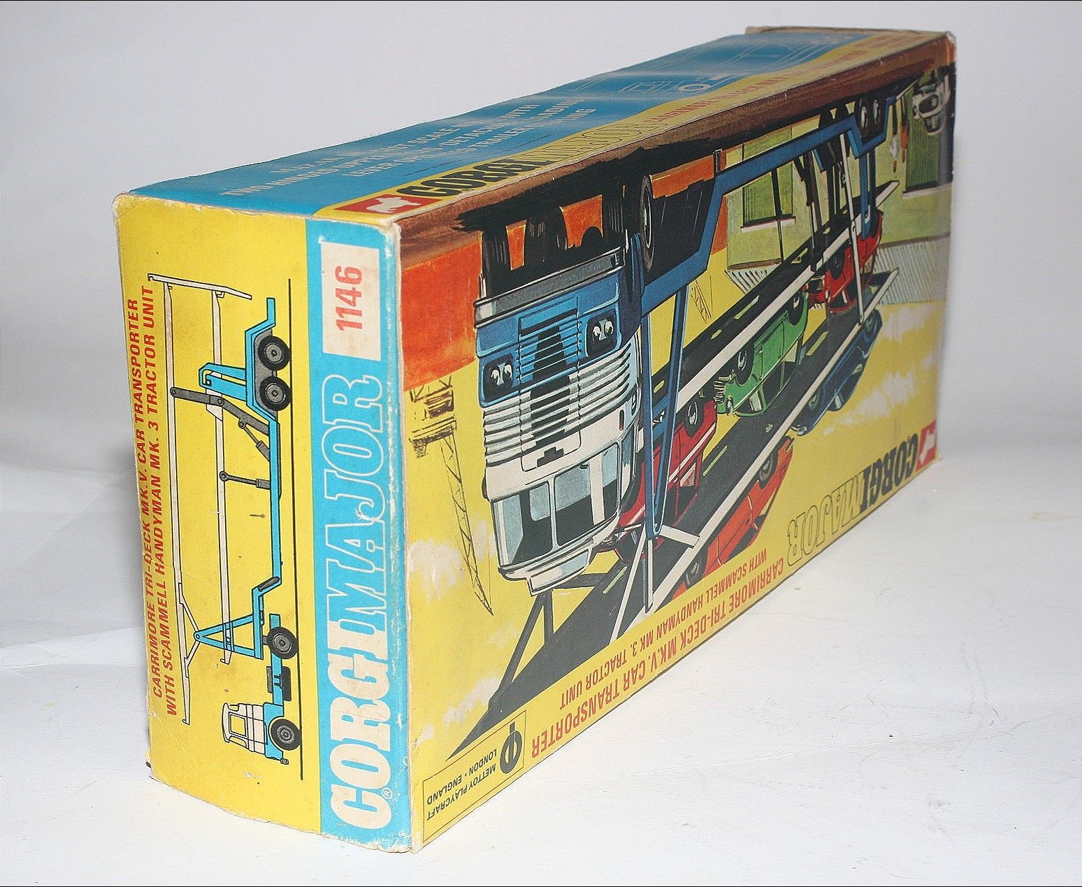 当時物 CORGI CARRIMORE TRIDECK 3段積トレーラー 管18 Scammell Handyman Mk.III Carrimore Tri-deck Car transporter