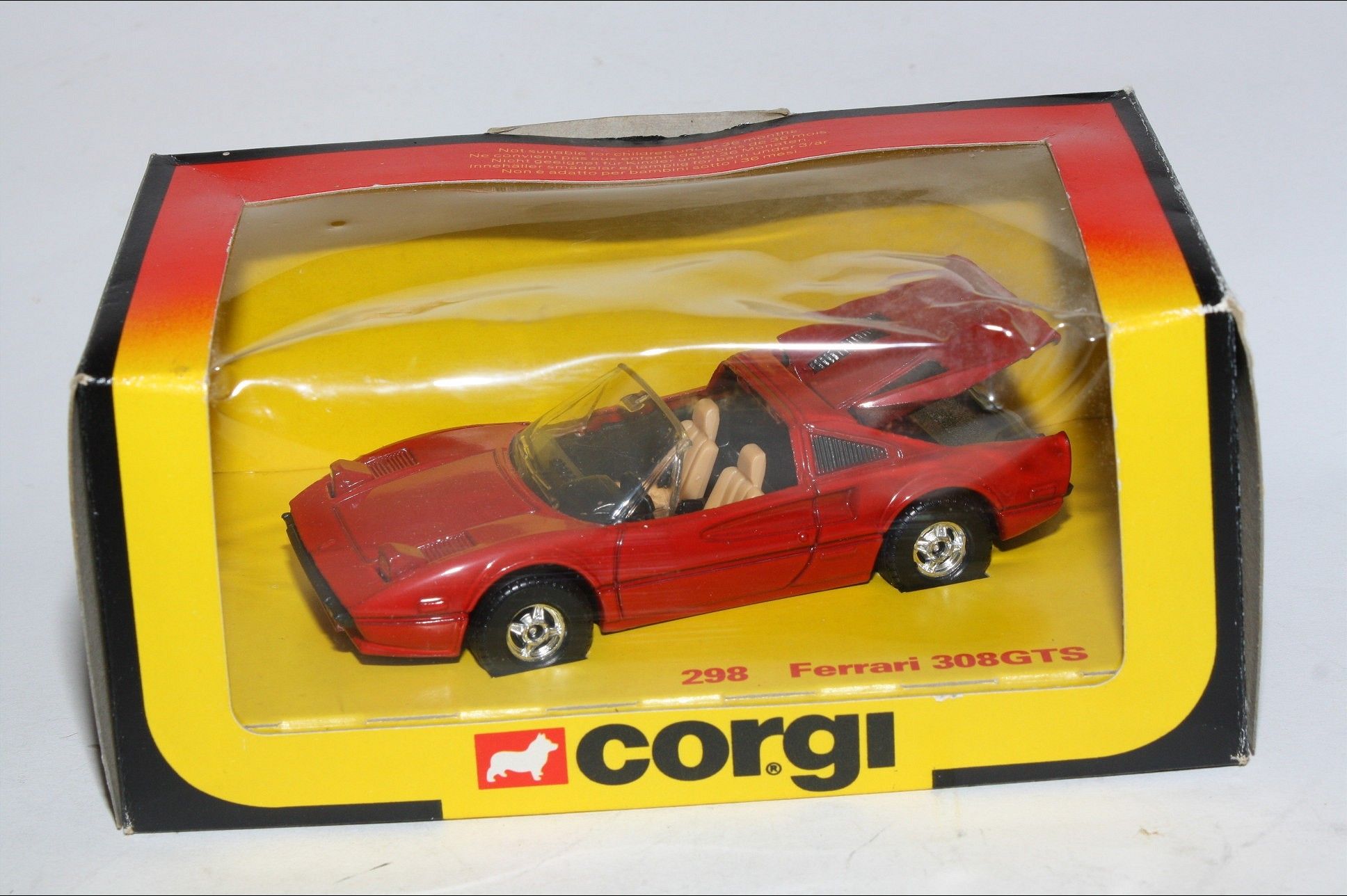 CORGI Toys Red Ferrari 312 B2 Formula 1 Race Car 1/36 Scale