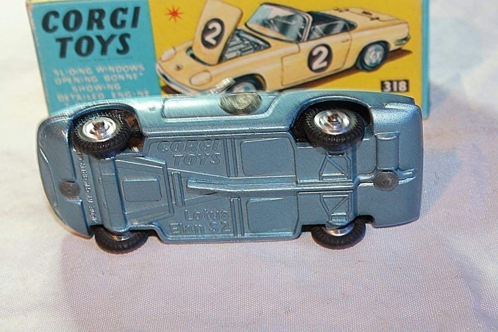Miniature Corgi 1/43 - Lotus Elan S2 Cabriolet - Esso #7 (Rare, Bon état)