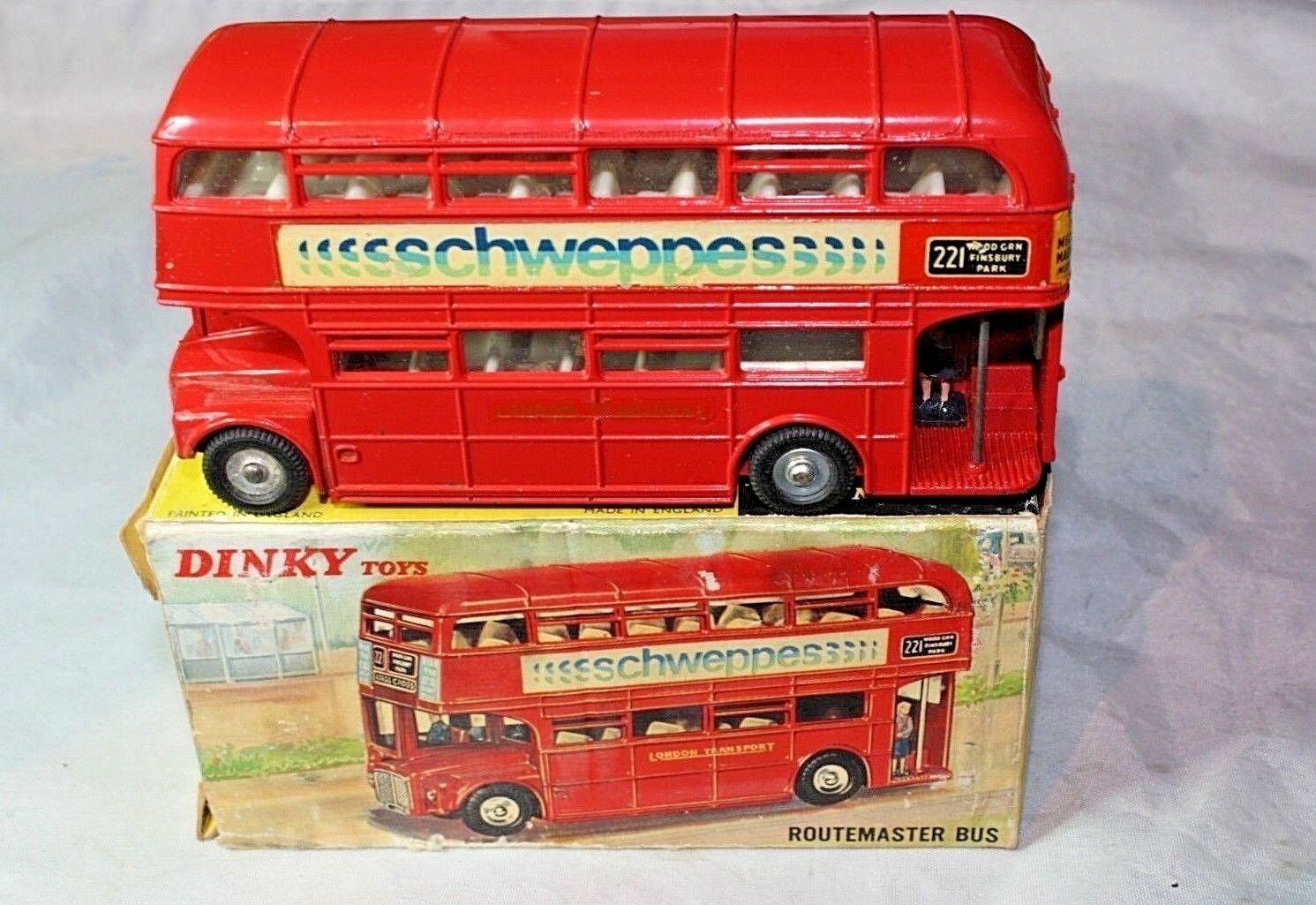 Dinky 289 Routemaster Bus, Schweppes Livery, Excellent Condition in ...
