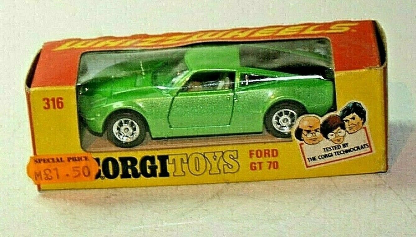 Corgi Toys GB n ° 316 Ford GT 70 Le Mans Whizzwheels in box . – Iapello  Arts & Antiques