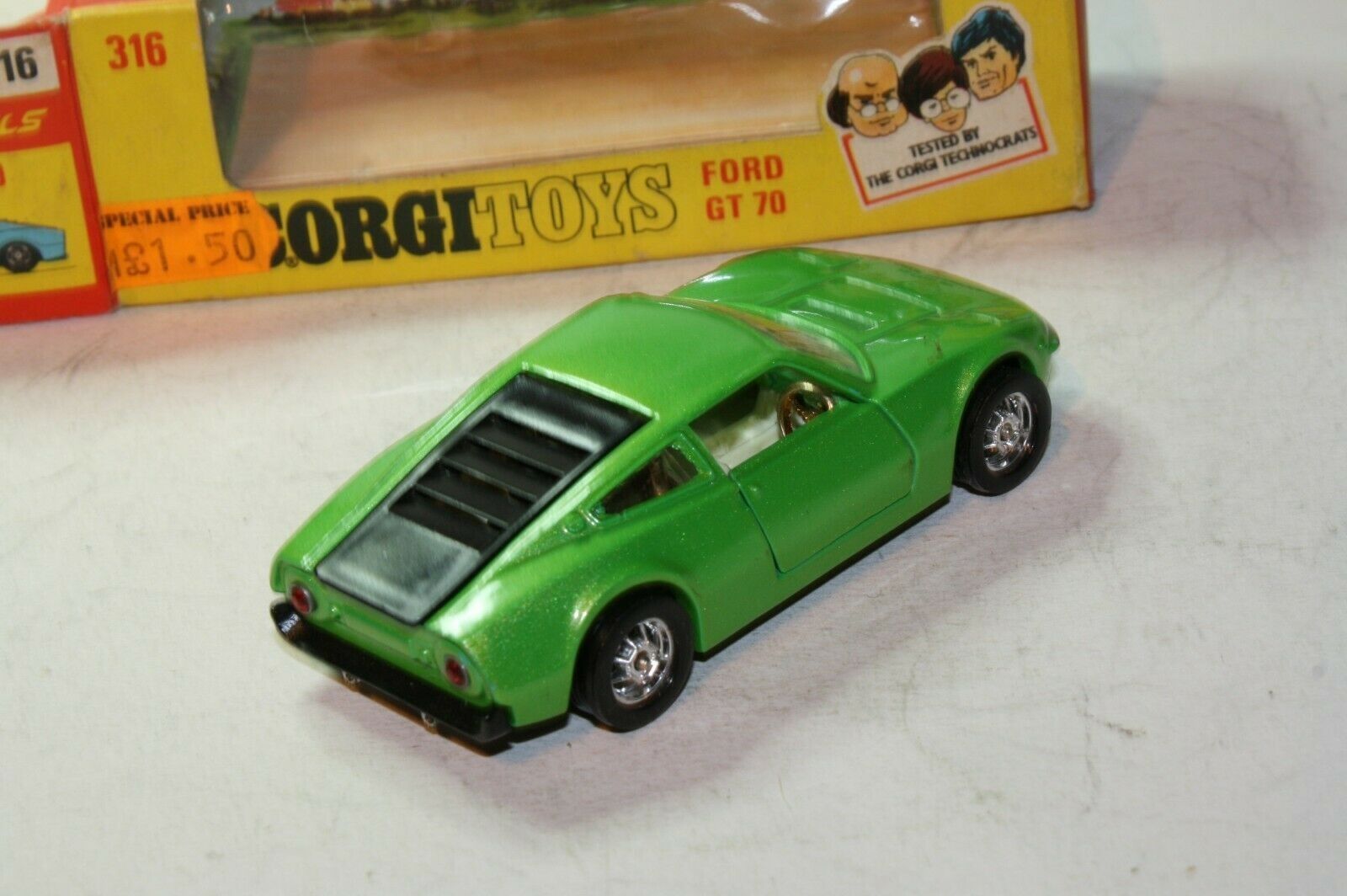 Corgi Toys N°316 - Ford GT70 Whizzwheels 1/43 - Occasion, Jamais Jouée !