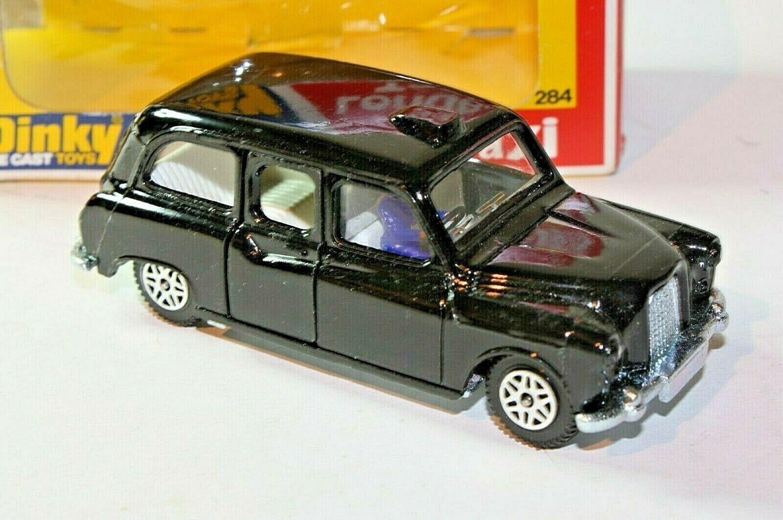 Dinky Toys 40H; Austin Taxi Cab; Dark Blue, Black Base 103897