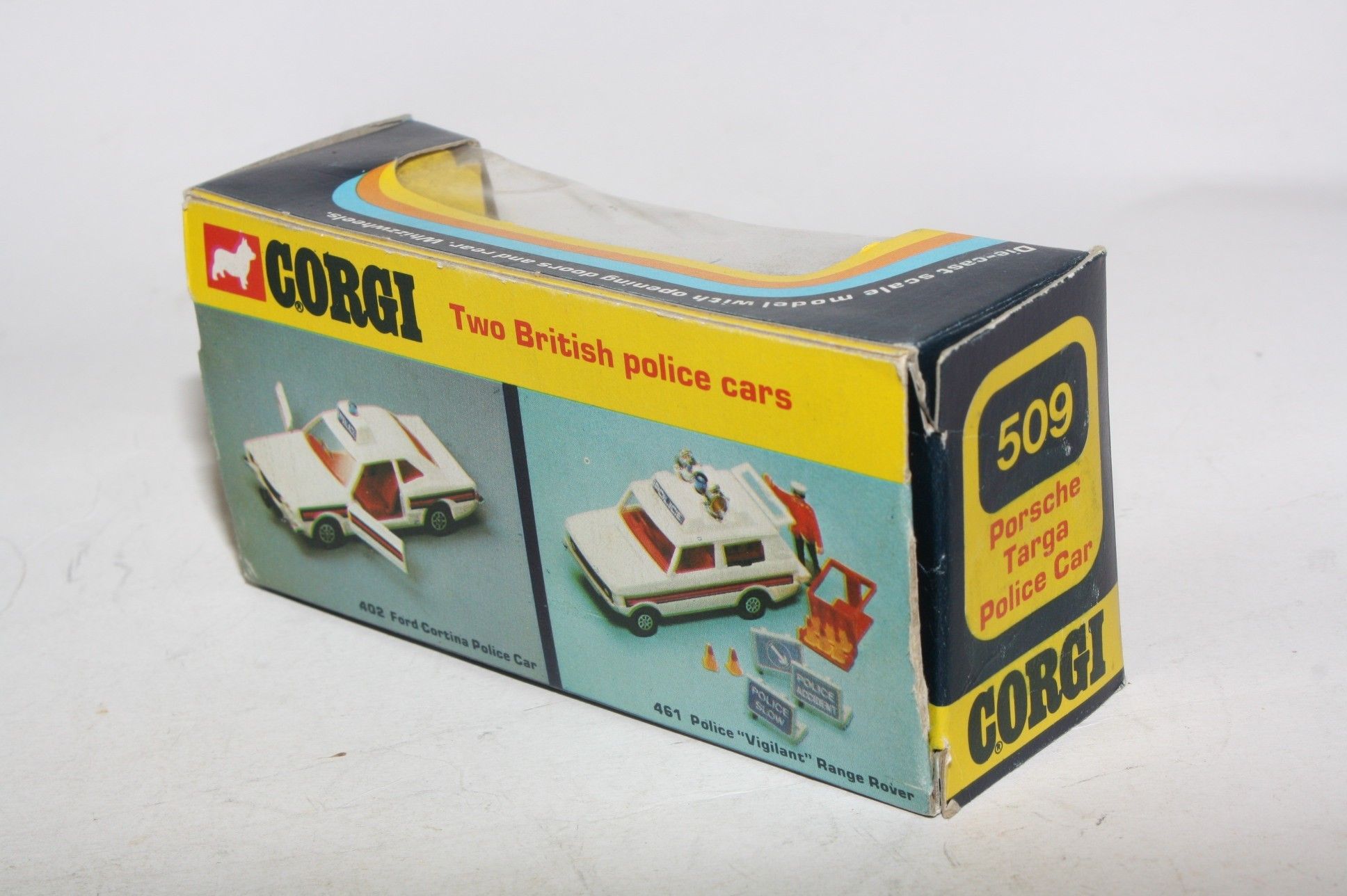 Corgi 509 Porsche Targa Police Car, Mint in Original Box | DB Collectables