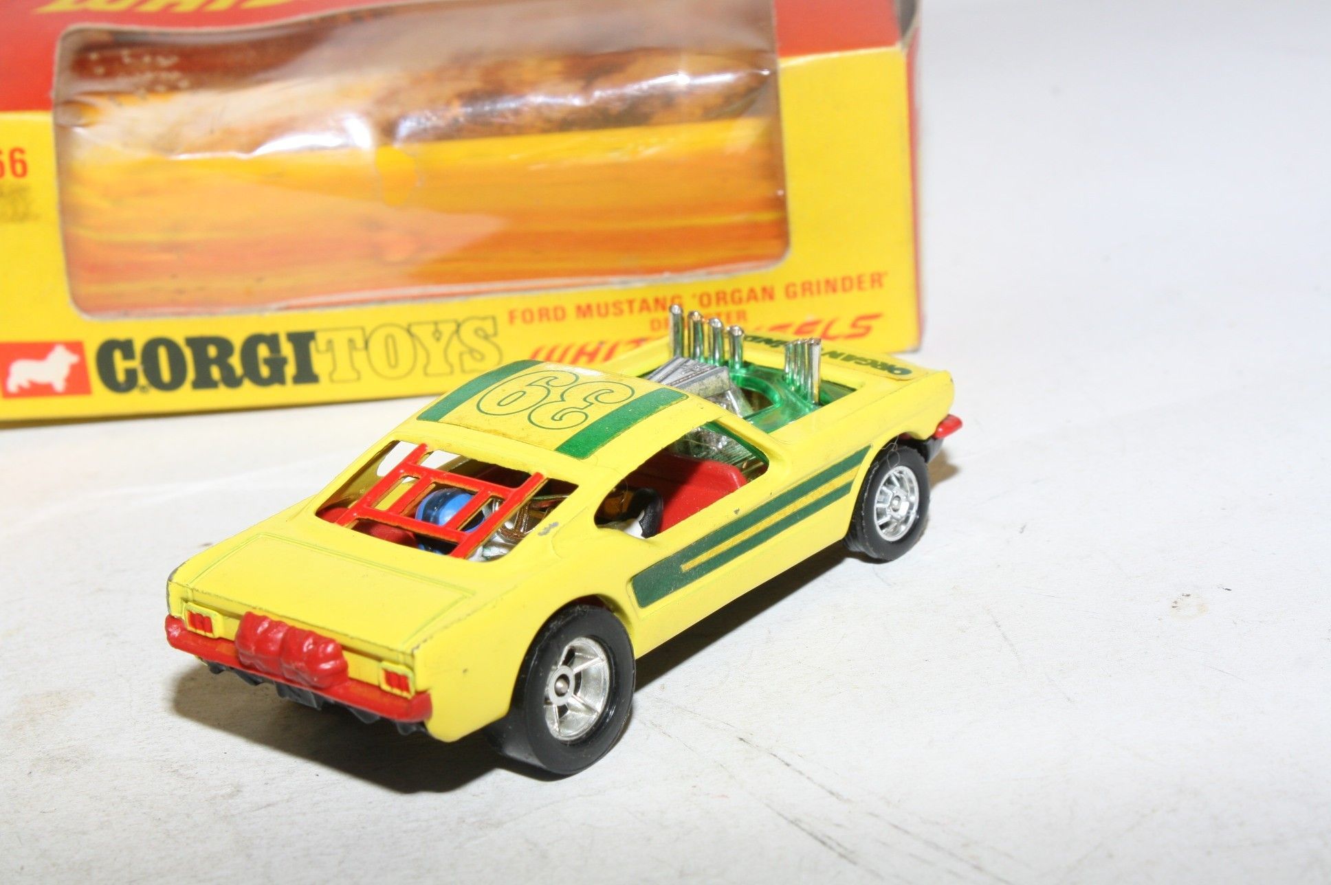 Corgi Toys Whizzwheels 166 Ford Mustang Dragster Organ Grinder #176