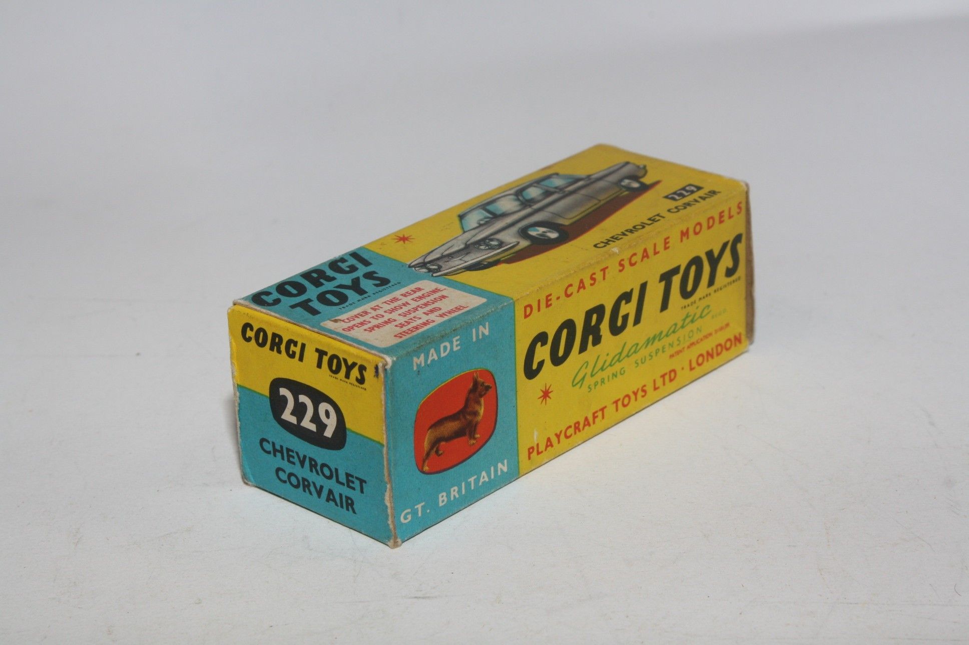 Corgi 229 Chevrolet Corvair, Mint in Good Original box | DB 