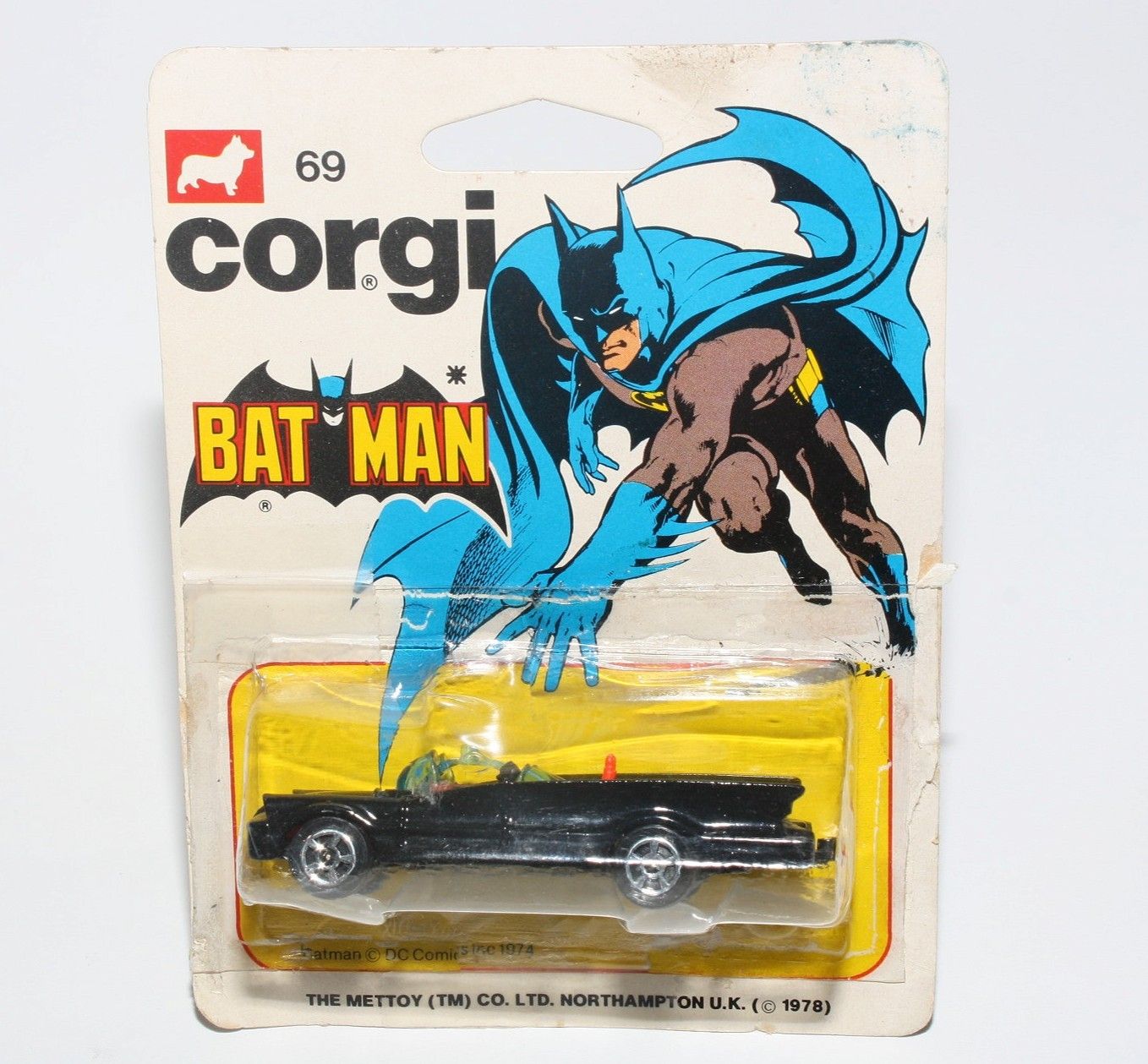 Corgi Juniors 69 Batmobile, Mint on previously Opened Original Card ...