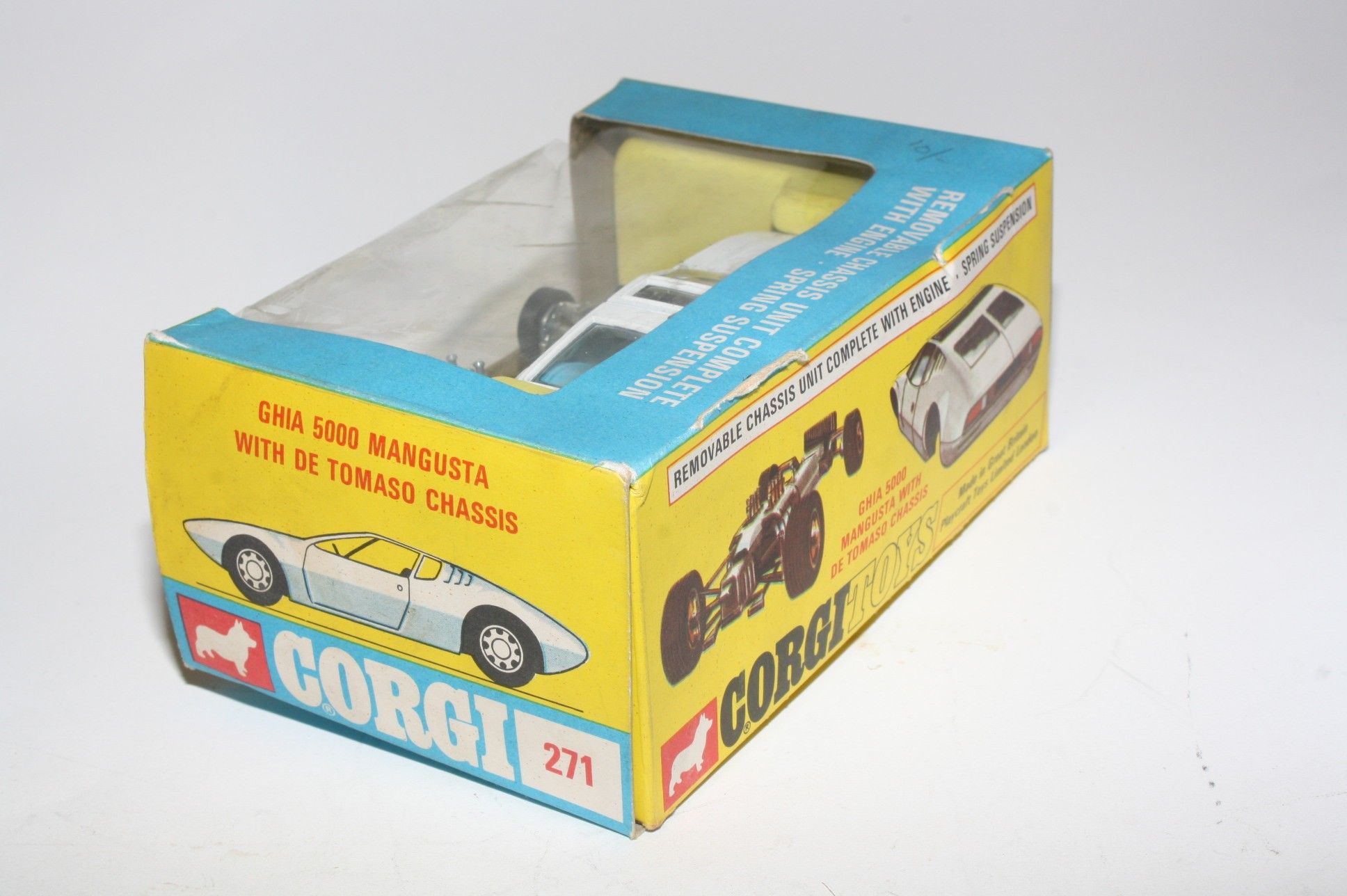 Corgi 271 Ghia 5000 Mangusta, Excellent in Good Original Box | DB
