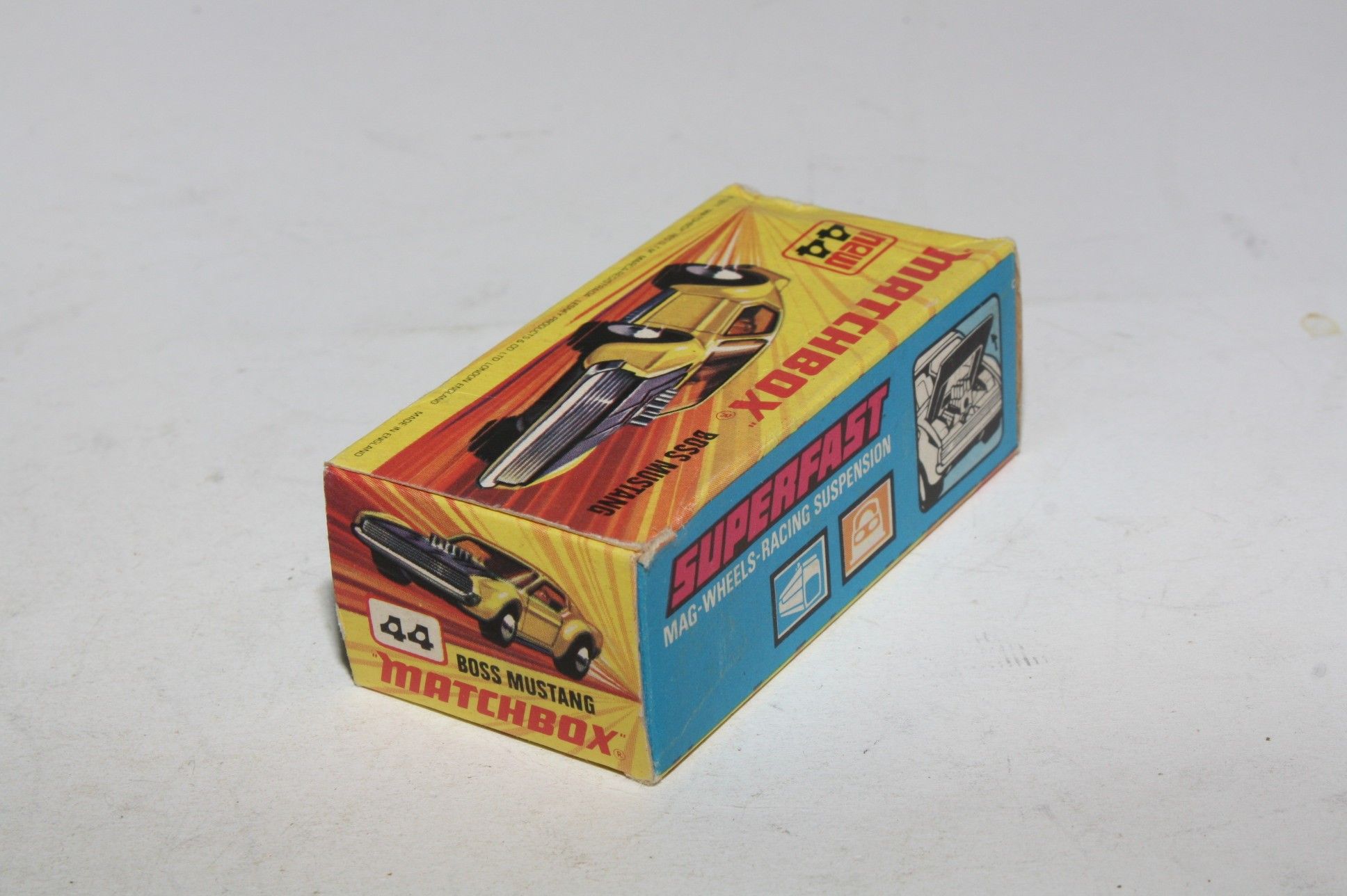 Matchbox 44d Boss Mustang, Excellent in Good Original Box