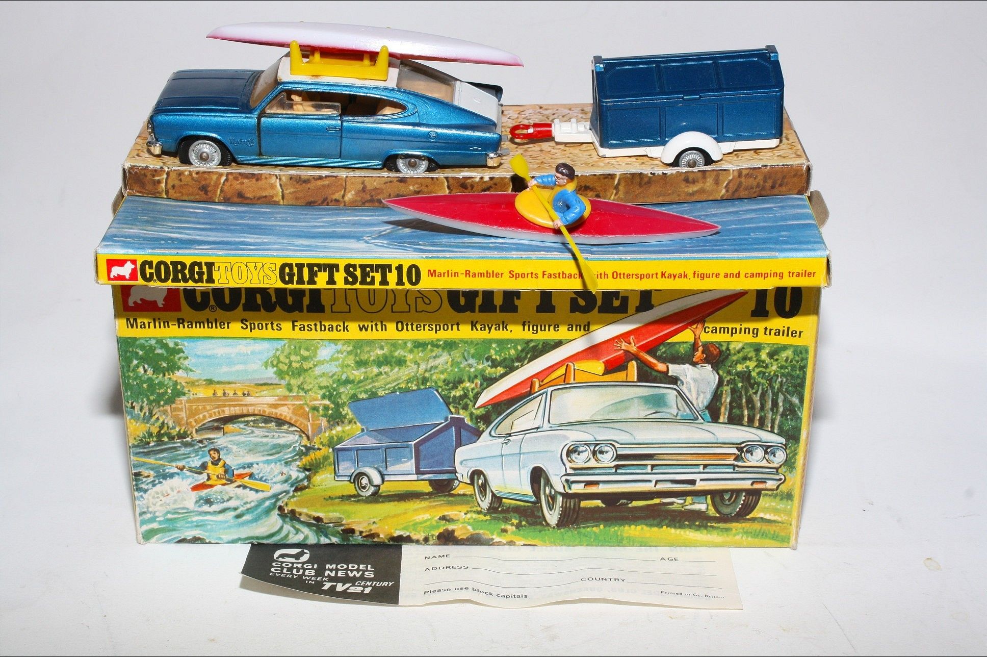 Corgi Toys Gift Set 10 Rambler Marlin Sports Fastback avec