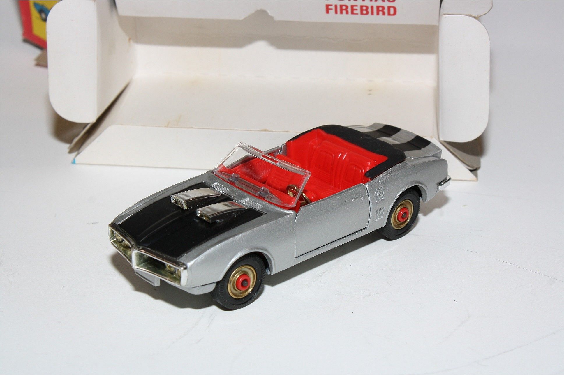 Corgi 343 Pontiac Firebird, Redspot Hubs, Mint in Good Original