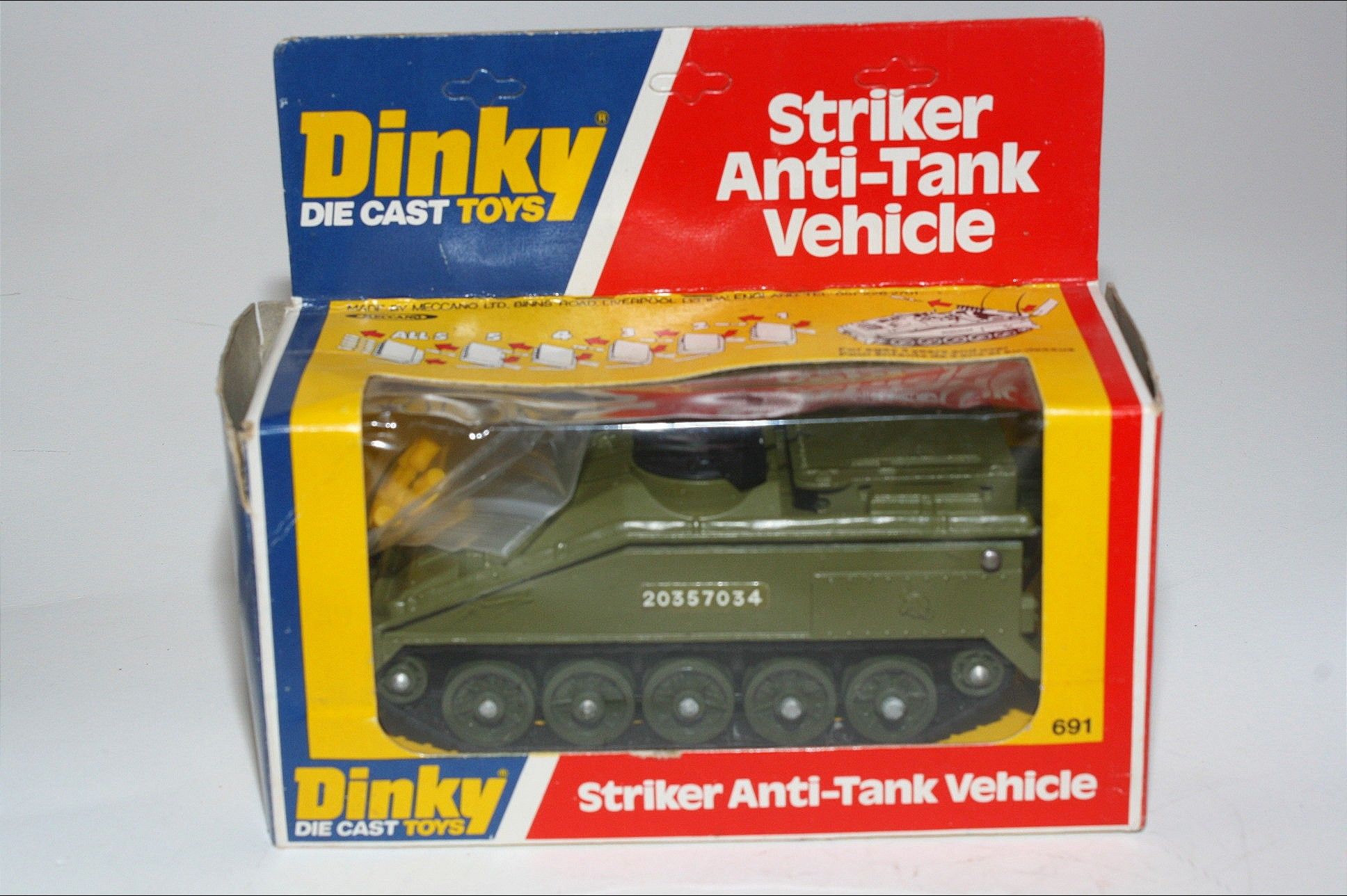 Dinky Alvis Striker Tank Replacement Missiles - Set Of 6 Spare Parts With Free Storage Bag