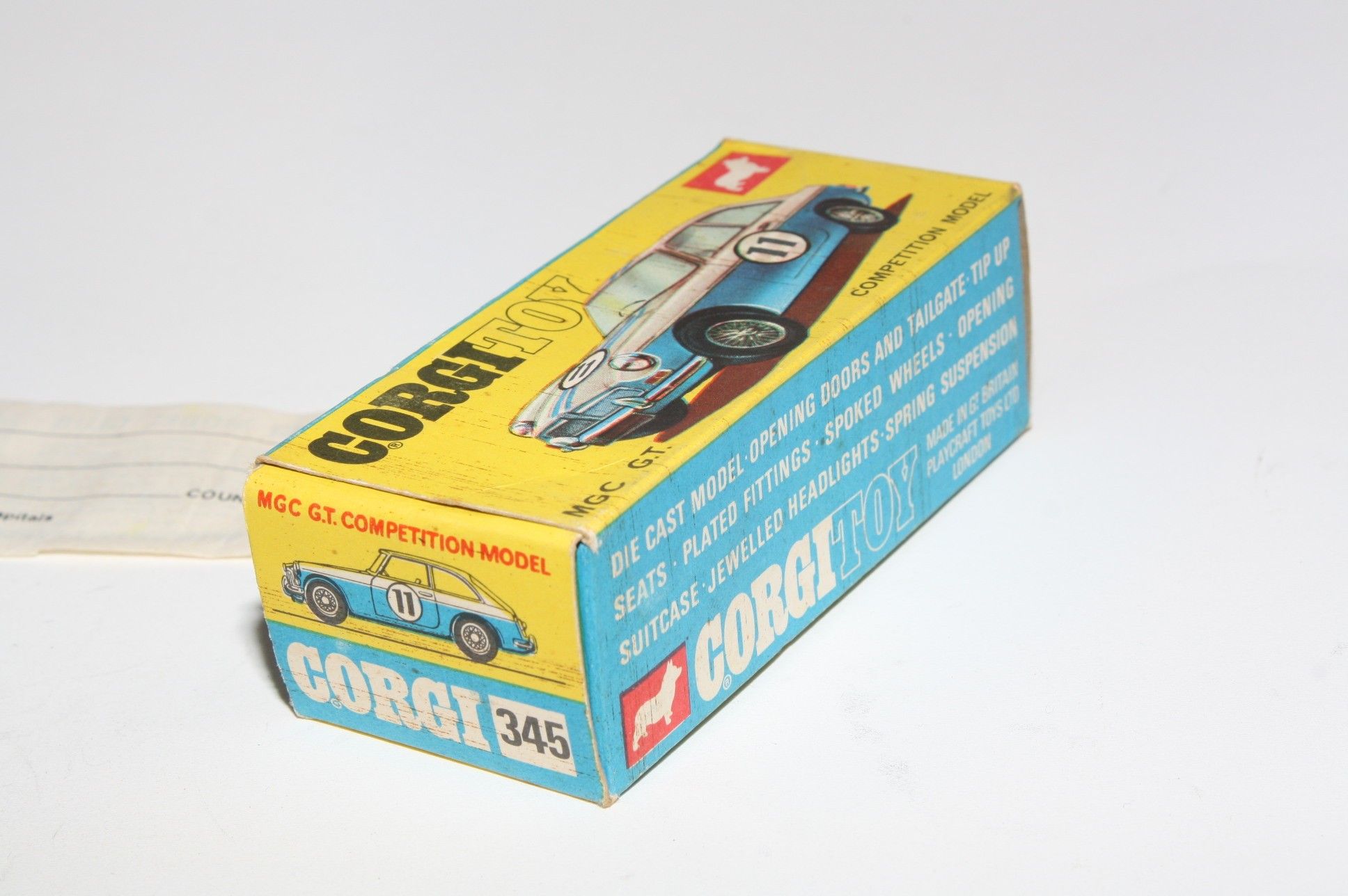 Corgi 345 MGC GT Competition, Mint in Good Original Box | DB