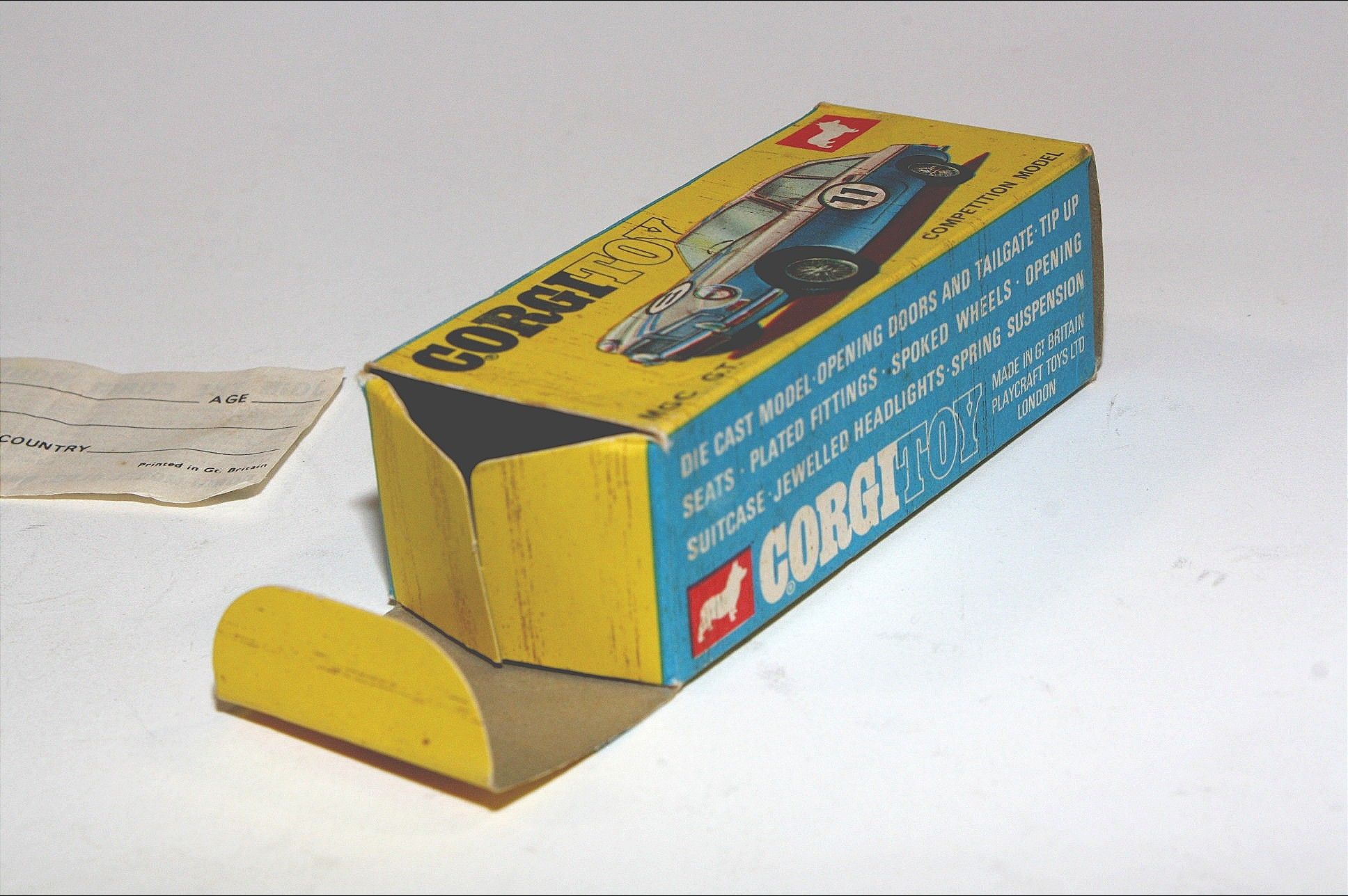 Corgi 345 MGC GT Competition, Mint in Good Original Box | DB Collectables