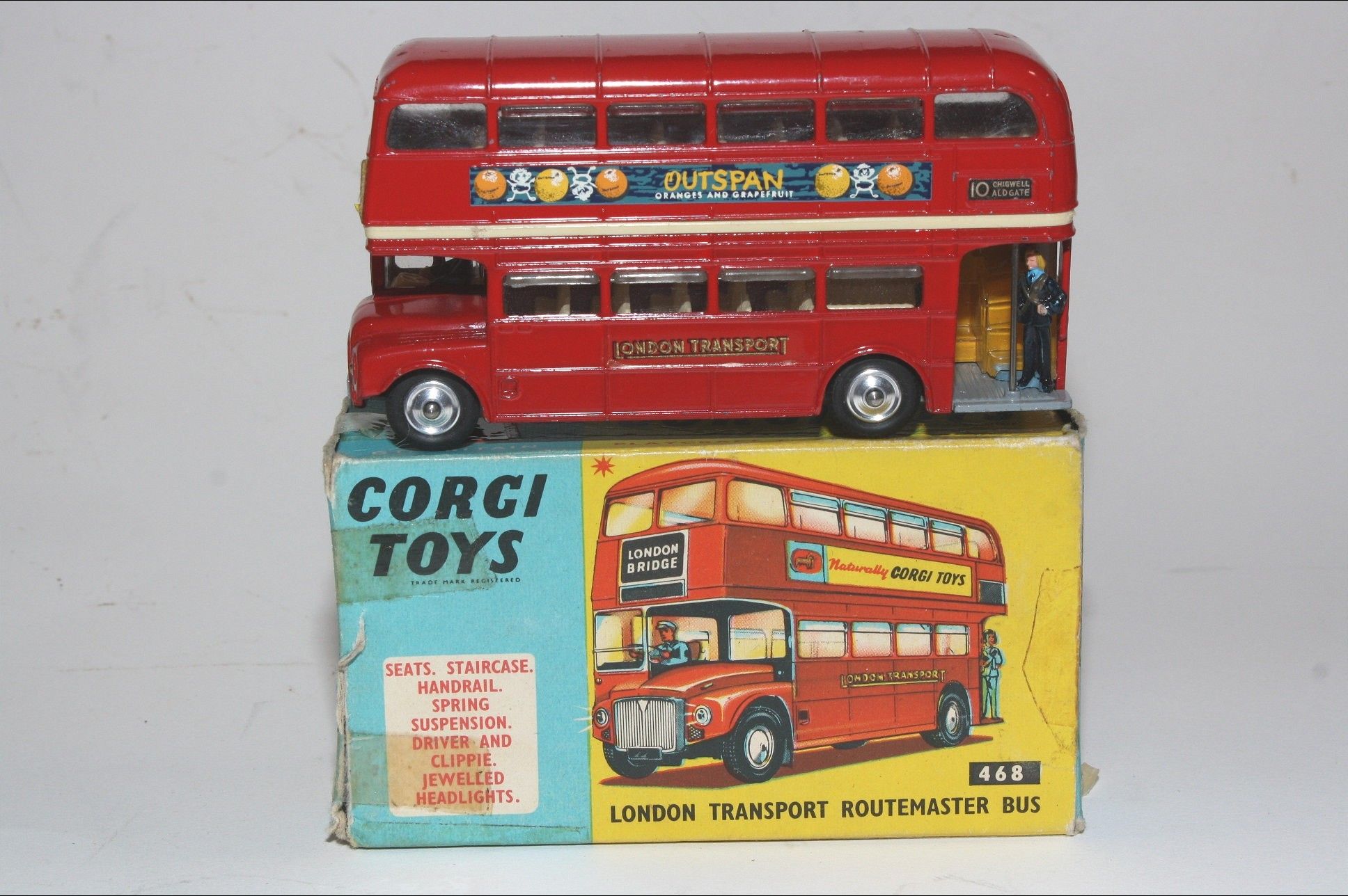 Corgi 468 London Transport Routemaster Bus, Excellent in Original Box ...