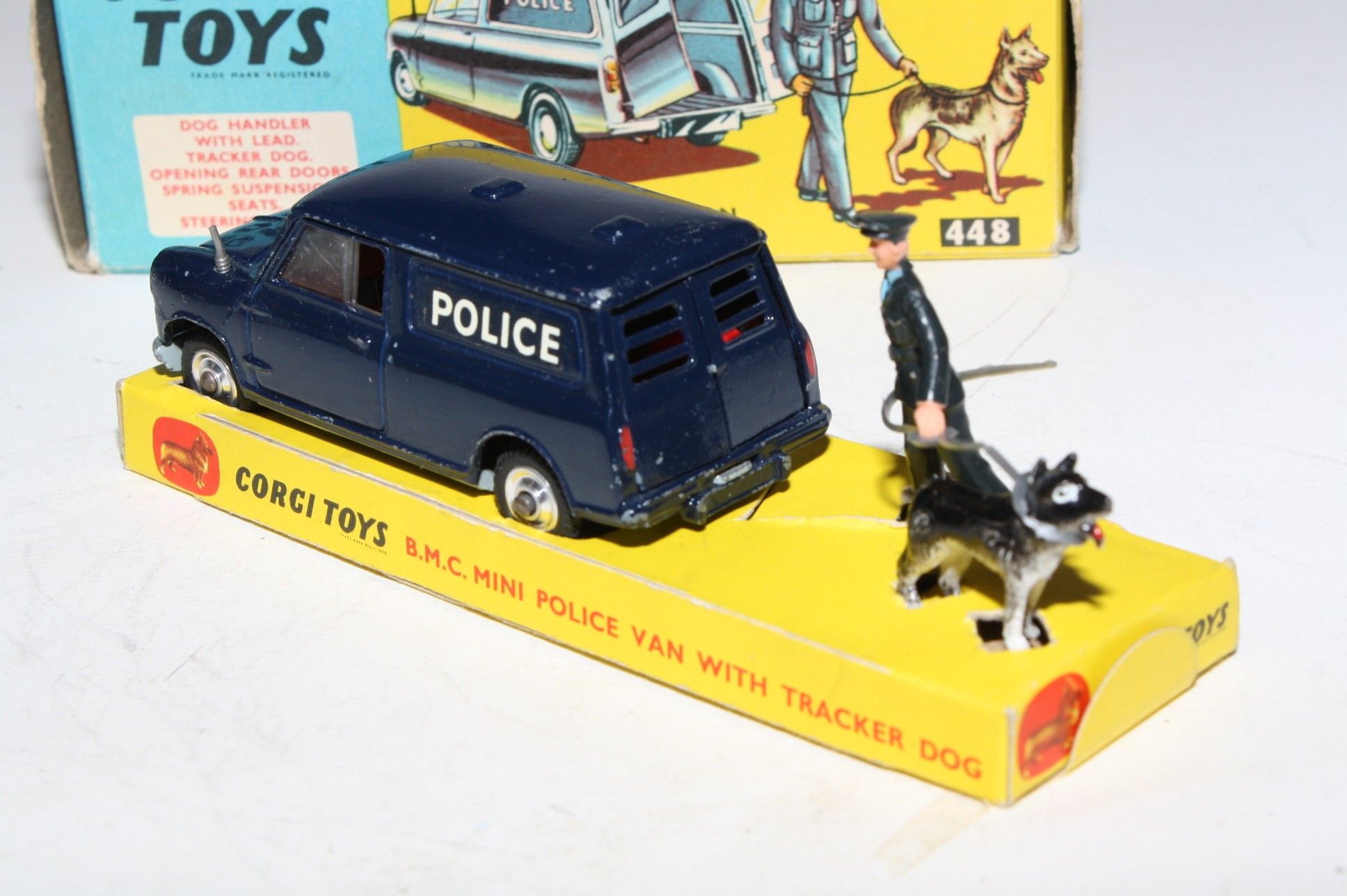 Corgi 448 Police Mini Van with Tracker Dog, VGC in Original